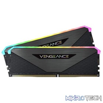 Corsair VENGEANCE RGB RT 32GB (2 x 16GB) DDR4 DRAM 4000MHz CL18 1.35V CMN32GX4M2Z4000C18 Memory Kit  Black